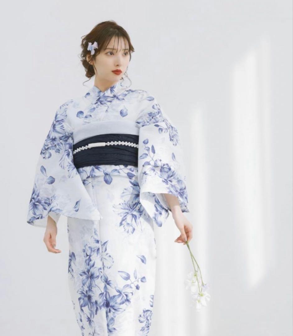 浴衣　帯　２点セット　水仙の夕涼み