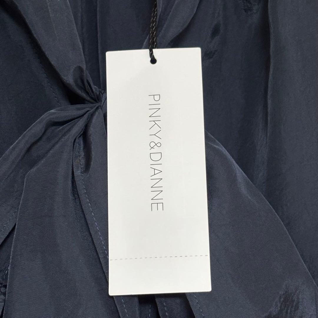 ピンキーアンドダイアン　ボウタイブラウス　ネイビー　タグ付き新品未使用　38