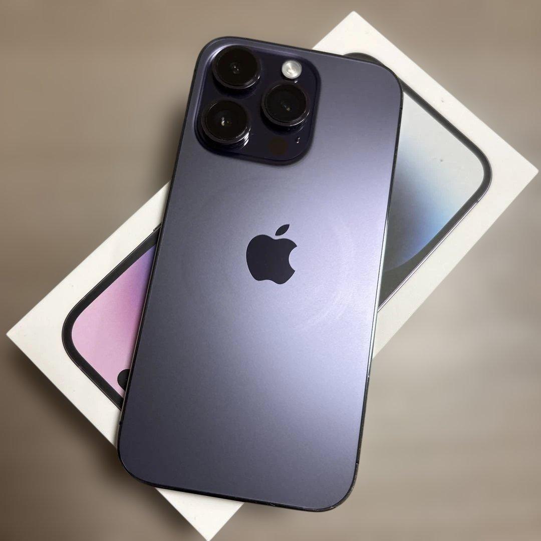 【サマー】iPhone14 pro 256GB ディープパープル　箱付き
