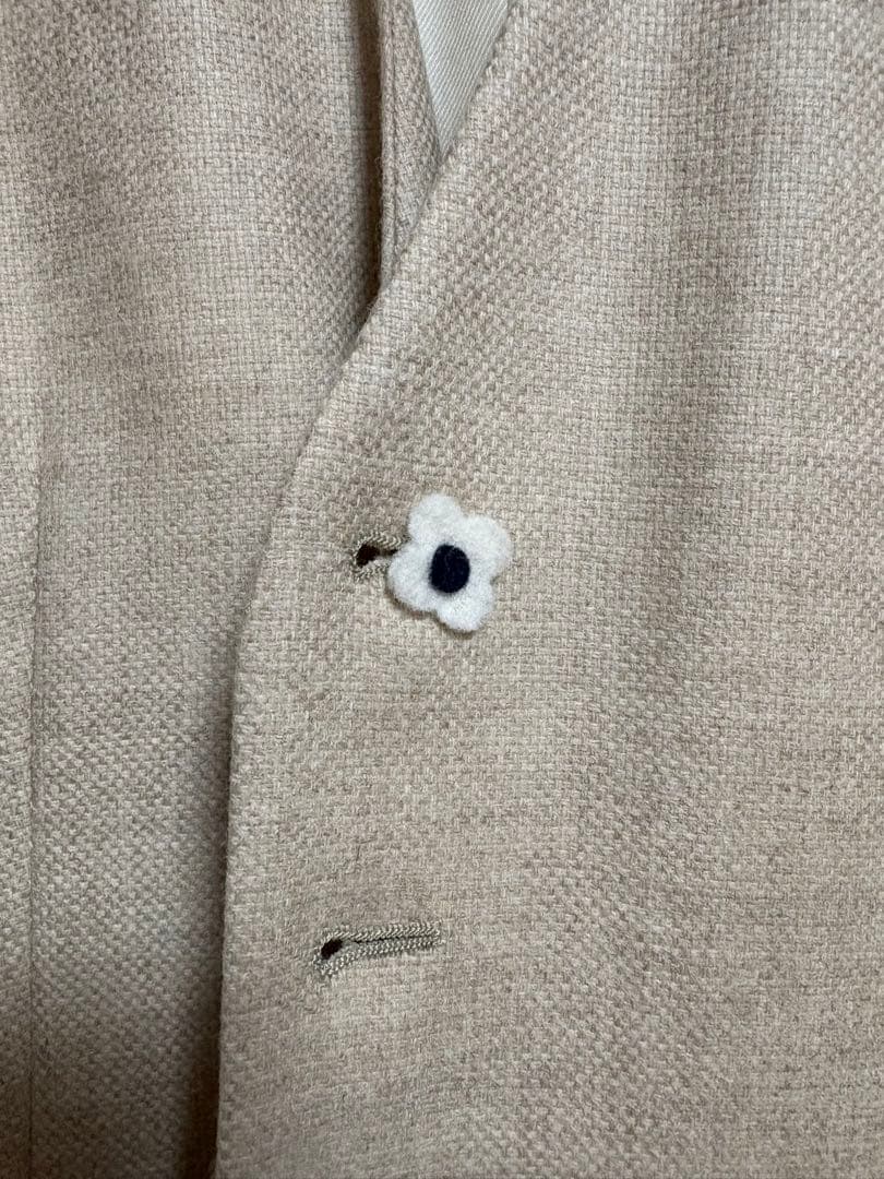 【美品】LARDINI ウールベスト ジレ ベージュ サイズ48