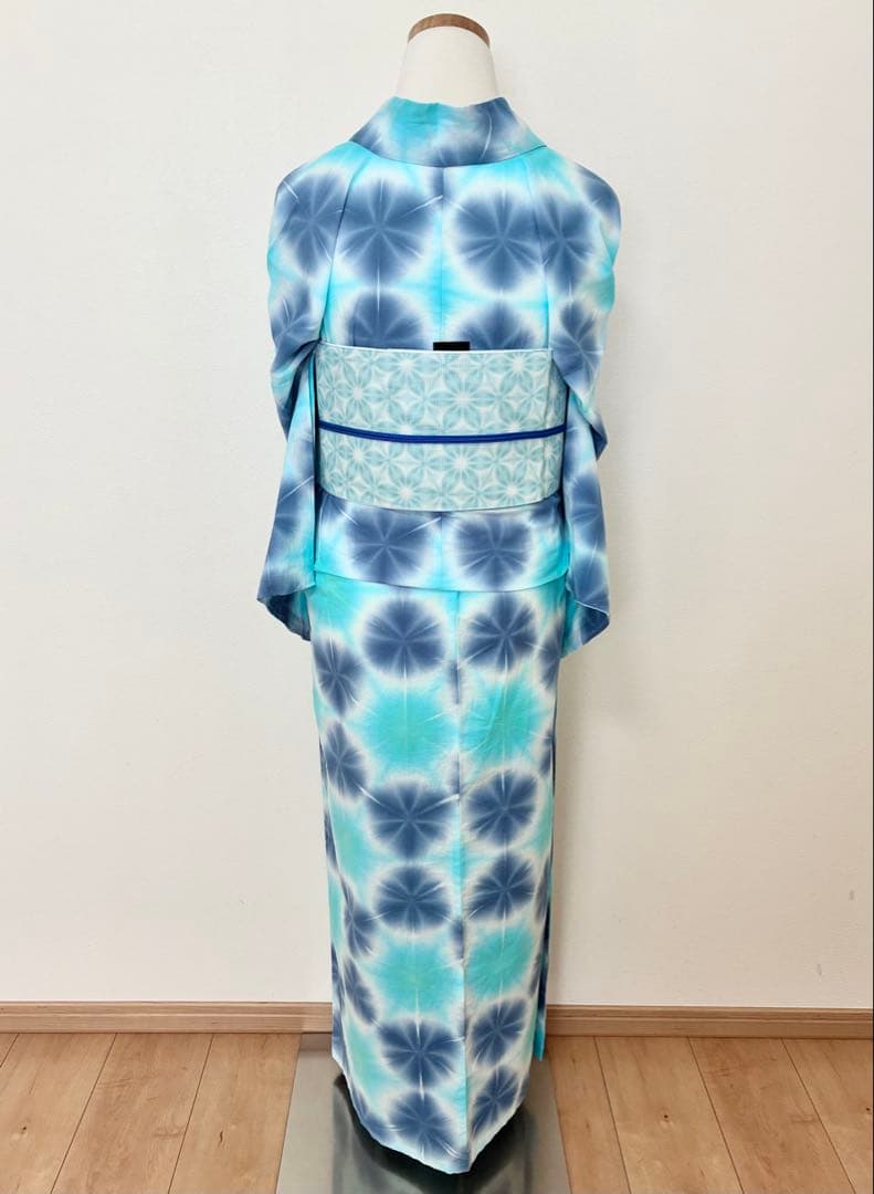 8の日セール　浴衣　雪花絞り　シャーベットカラー　裄67cm