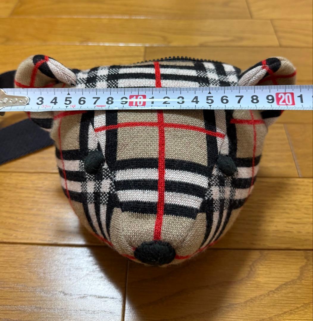 美品　BURBERRY クマ　くま　ベア　ボディバッグ　ウエストポーチ　ウール