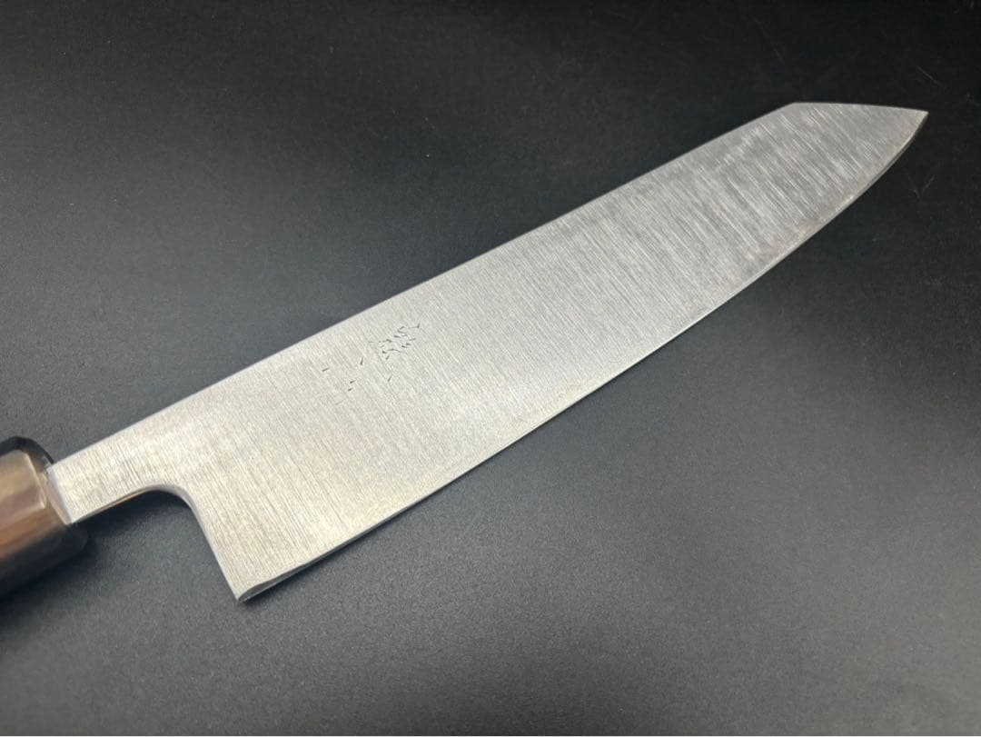 日本製　青ガミスーパー鋼　割り込み切付け牛刀230mm ターコイズ柄