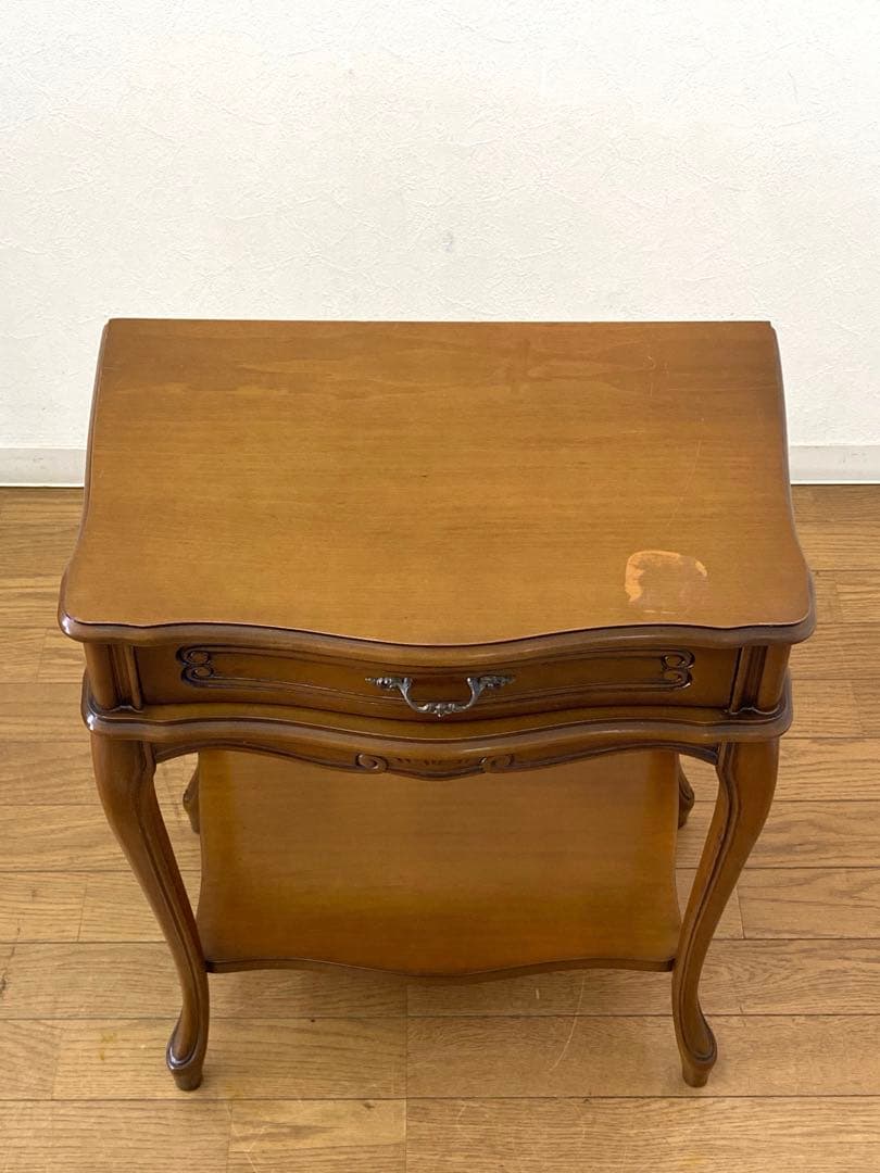 アンティーク調 サイドテーブル 飾り棚 コンソール 花台 猫脚 インテリア