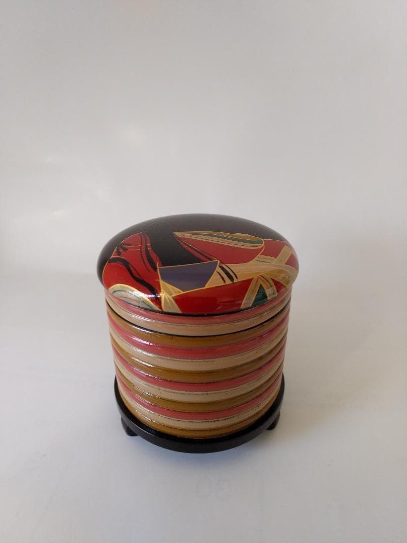 中村宗悦 作 歌仙 貝桶型茶器 漆絵 共箱 共布 漆器 漆芸 抹茶 茶道具 新品