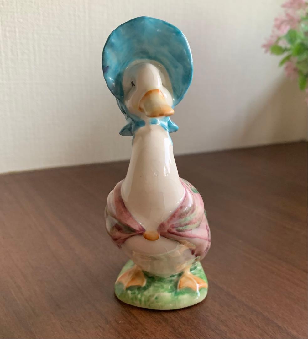 ピーターラビット ジマイマときつねの紳士 フィギュリン BP-2ゴールドオーバル