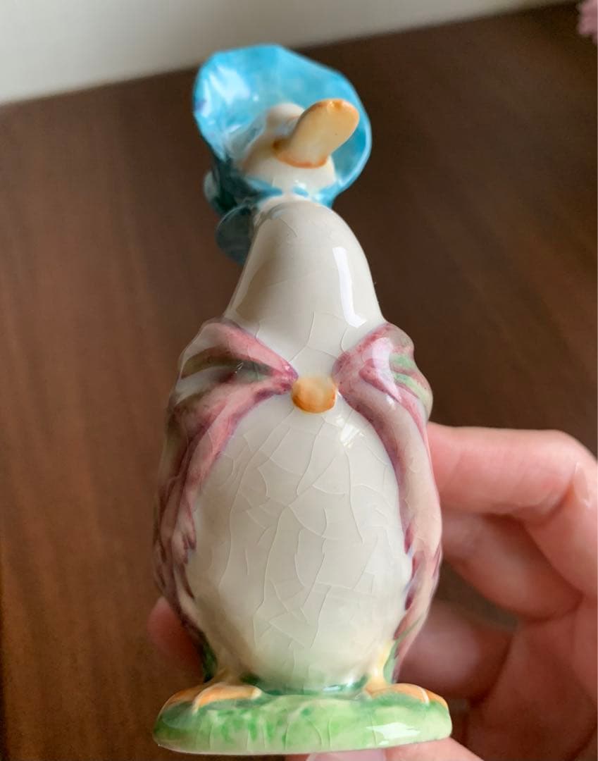 ピーターラビット ジマイマときつねの紳士 フィギュリン BP-2ゴールドオーバル