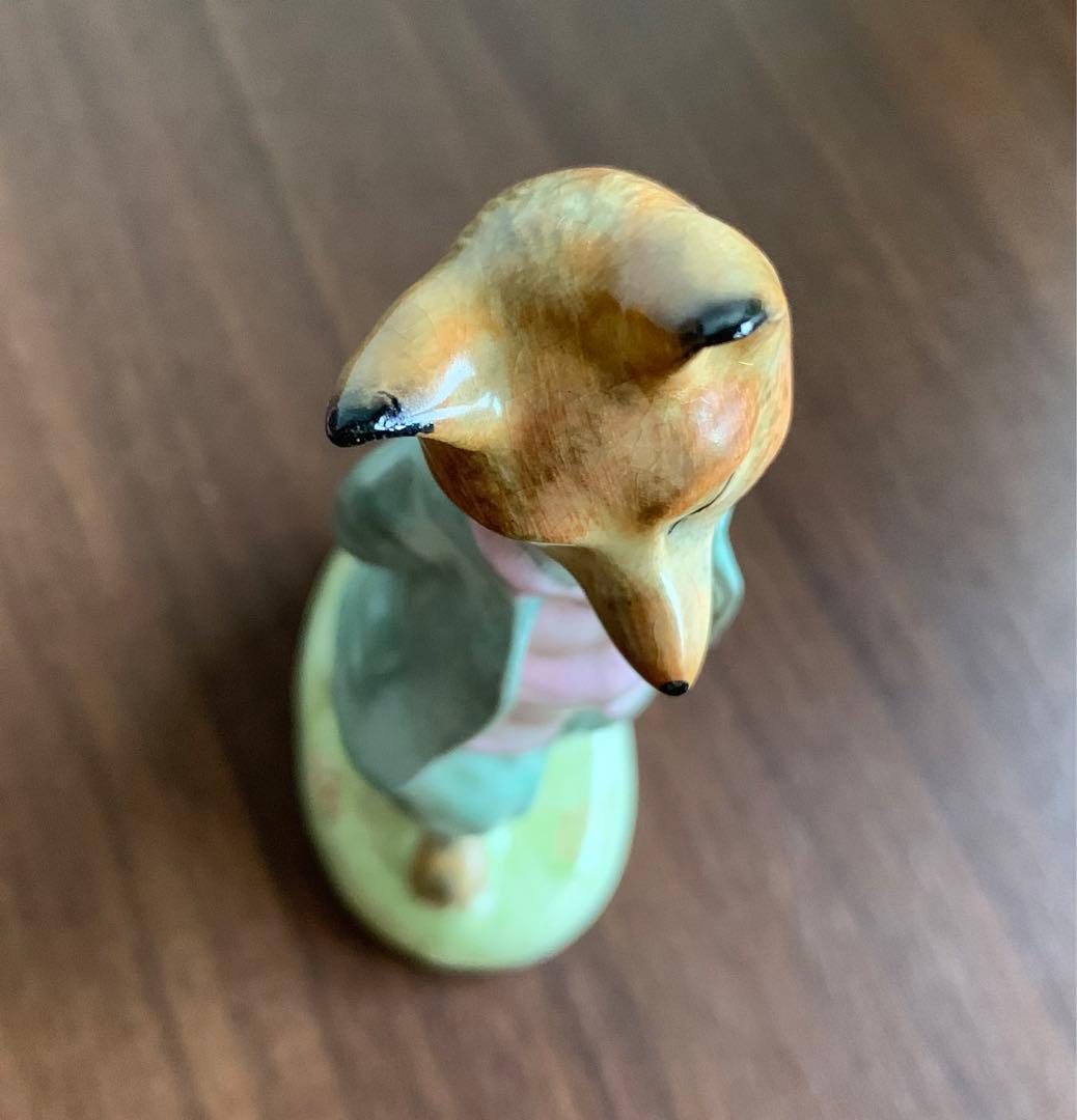 ピーターラビット ジマイマときつねの紳士 フィギュリン BP-2ゴールドオーバル