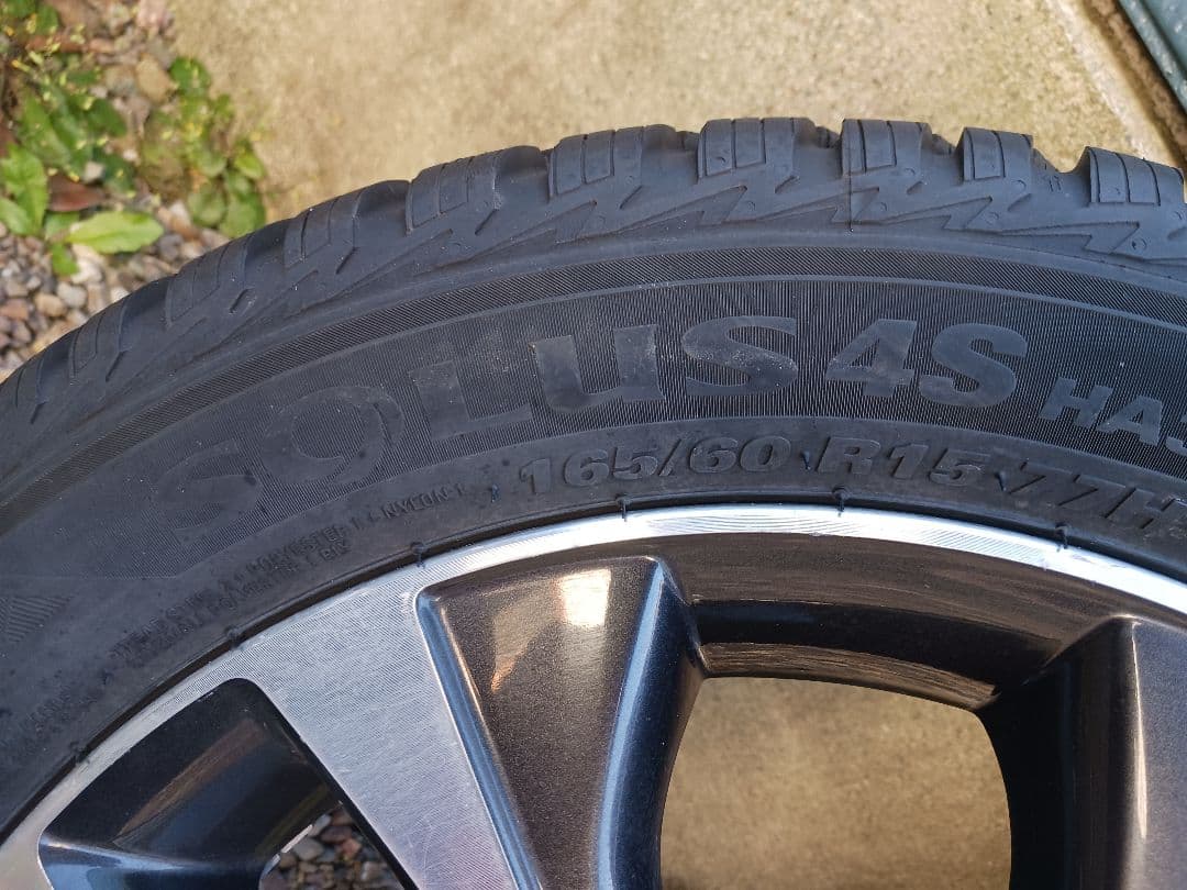 オールシーズ クムホソウルス4S165/60R15 スズキ純正ホイールセット