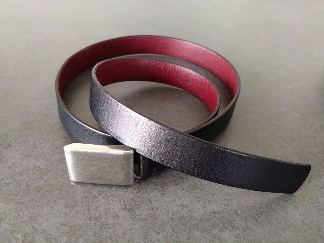 YLEVE レザーバックルドベルト BLACK