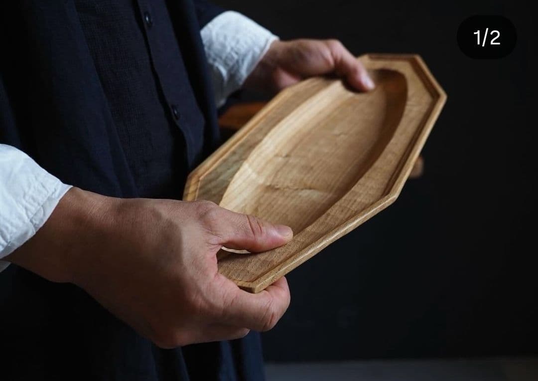 ■新品未使用　cogu オクトゴナルプレート　木の器　雅姫　コグ