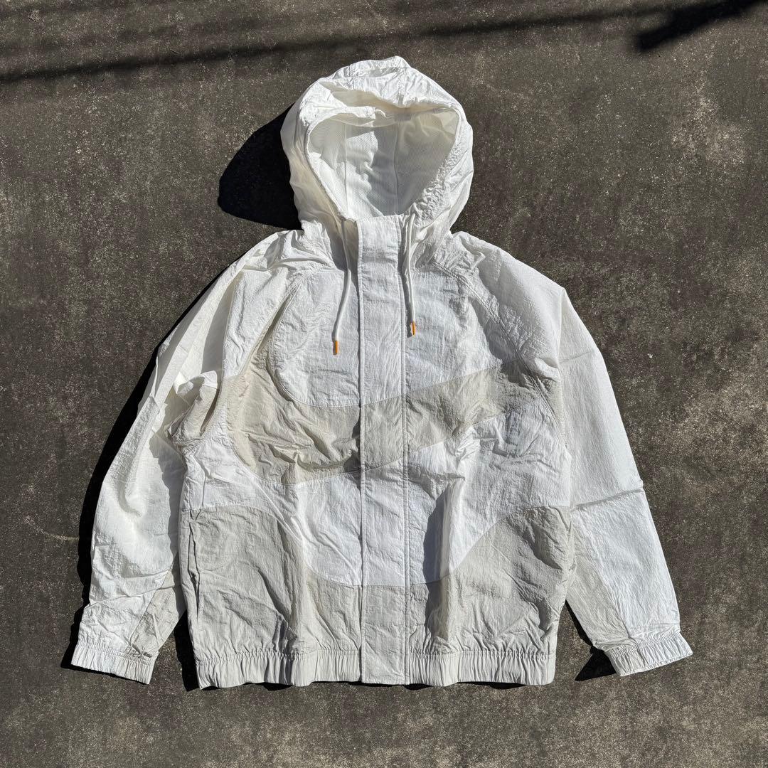 完売品 NIKE ナイキ ビッグスウッシュ ナイロン セットアップ 白 XL M