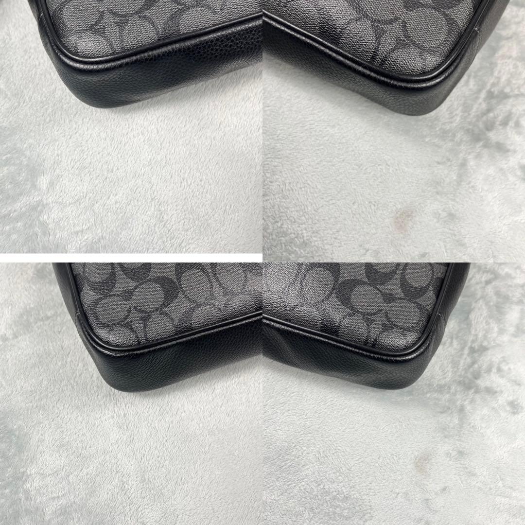 未使用級 Coach ショルダーバッグ ディストリクト 斜め掛け ブラック