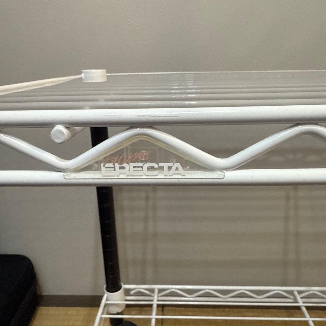 ERECTA スチールラック 2段 テレビ台 ホームエレクター アクリル板