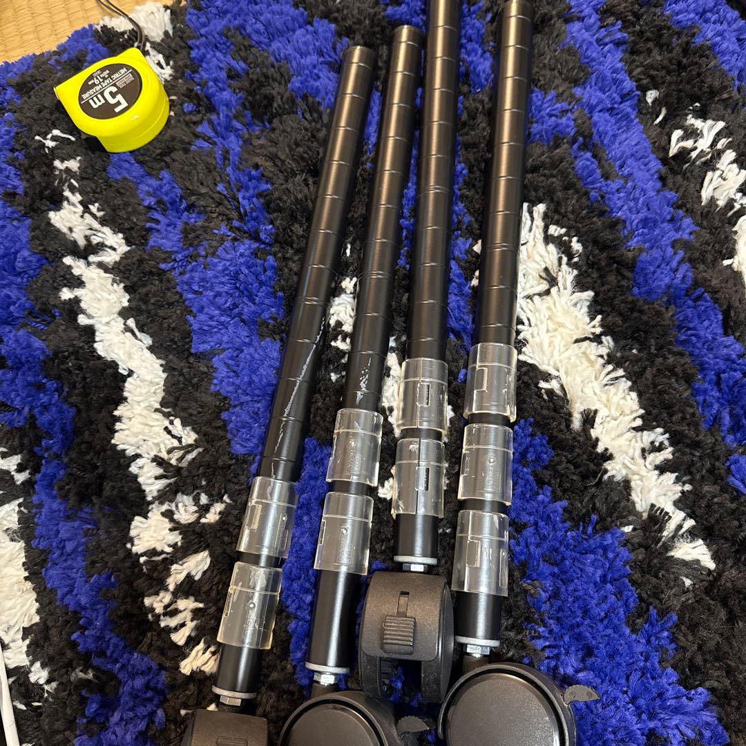 ERECTA スチールラック 2段 テレビ台 ホームエレクター アクリル板