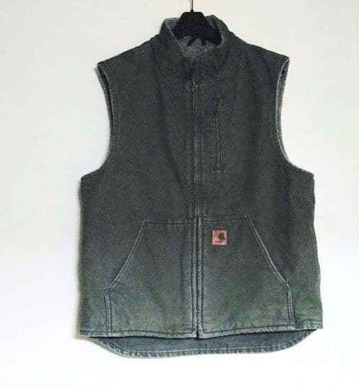 ■Carhartt オリーブグリーン【USED】ダック ベスト