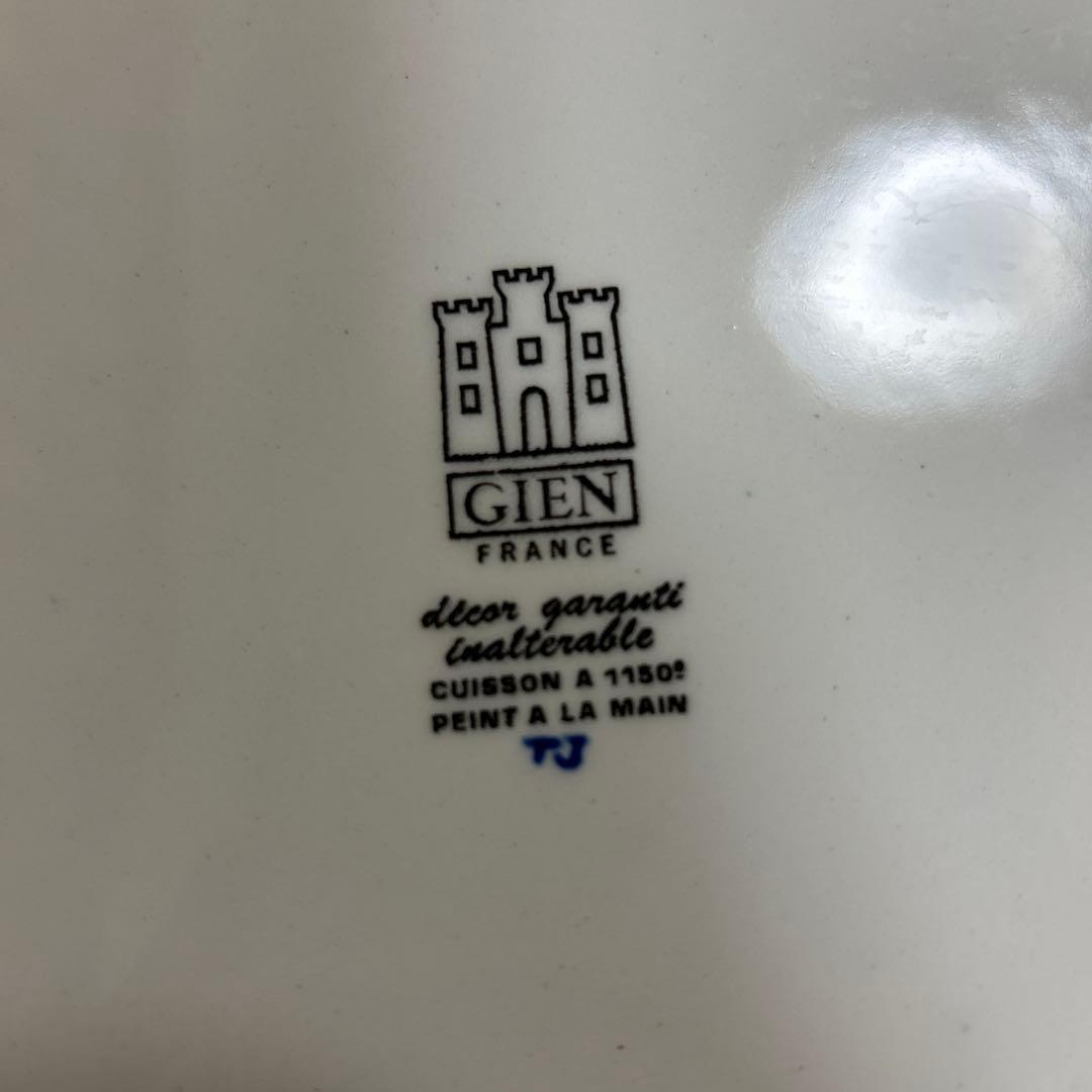希少　ジアン　GIEN 飾り皿　ハンドペイント フランス　ルネサンス　1900年