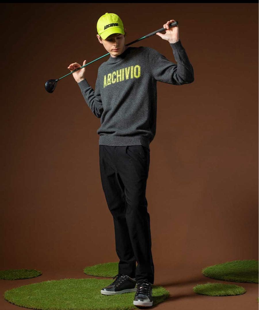 新品　アルチビオ　メンズ　カシミヤ100% ニット長袖プルオーバー　セーター