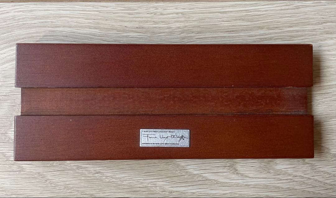 フランク・ロイド・ライト財団認定 ステンドグラス 銘板入り純正スタンド付