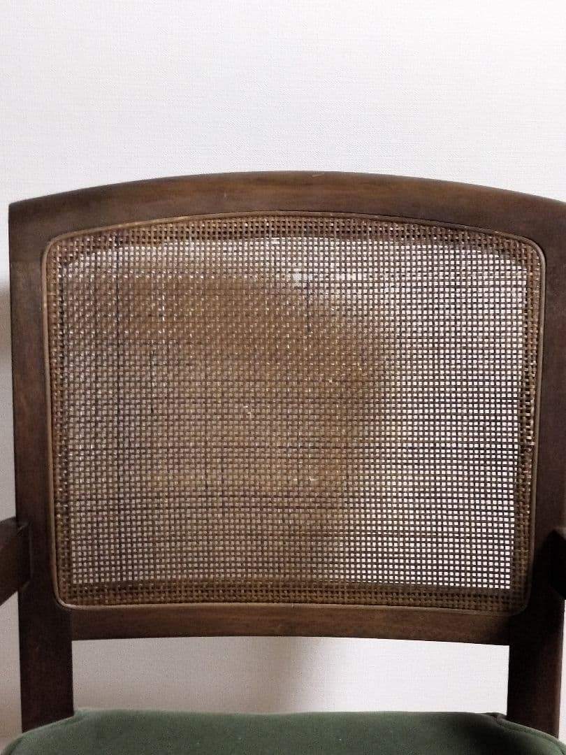 マルニ木工 地中海 アームチェア キャスター付き モケット グリーン