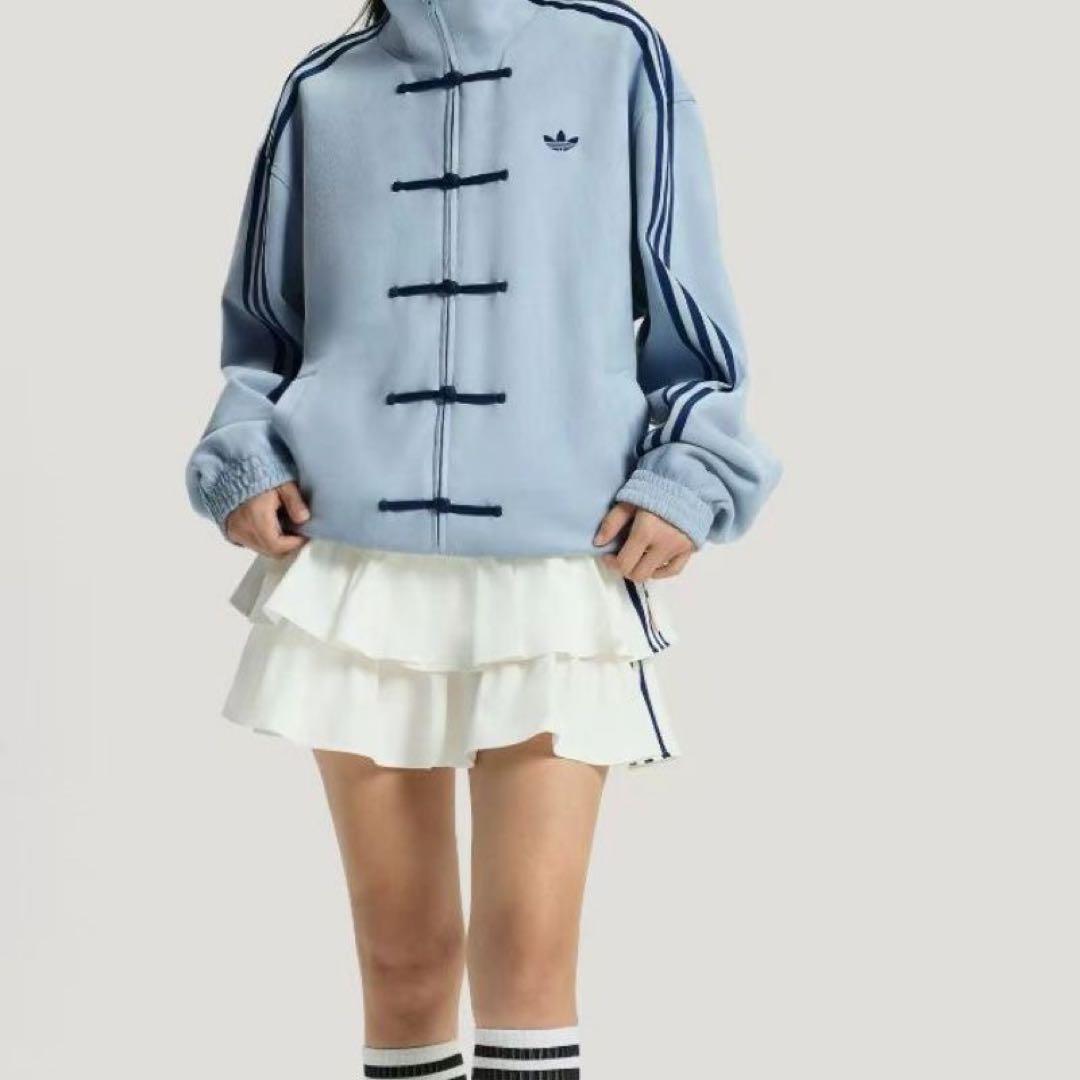 adidasアディダス 中国限定 蛇年トラックジャケット　ライドブルーSサイズ