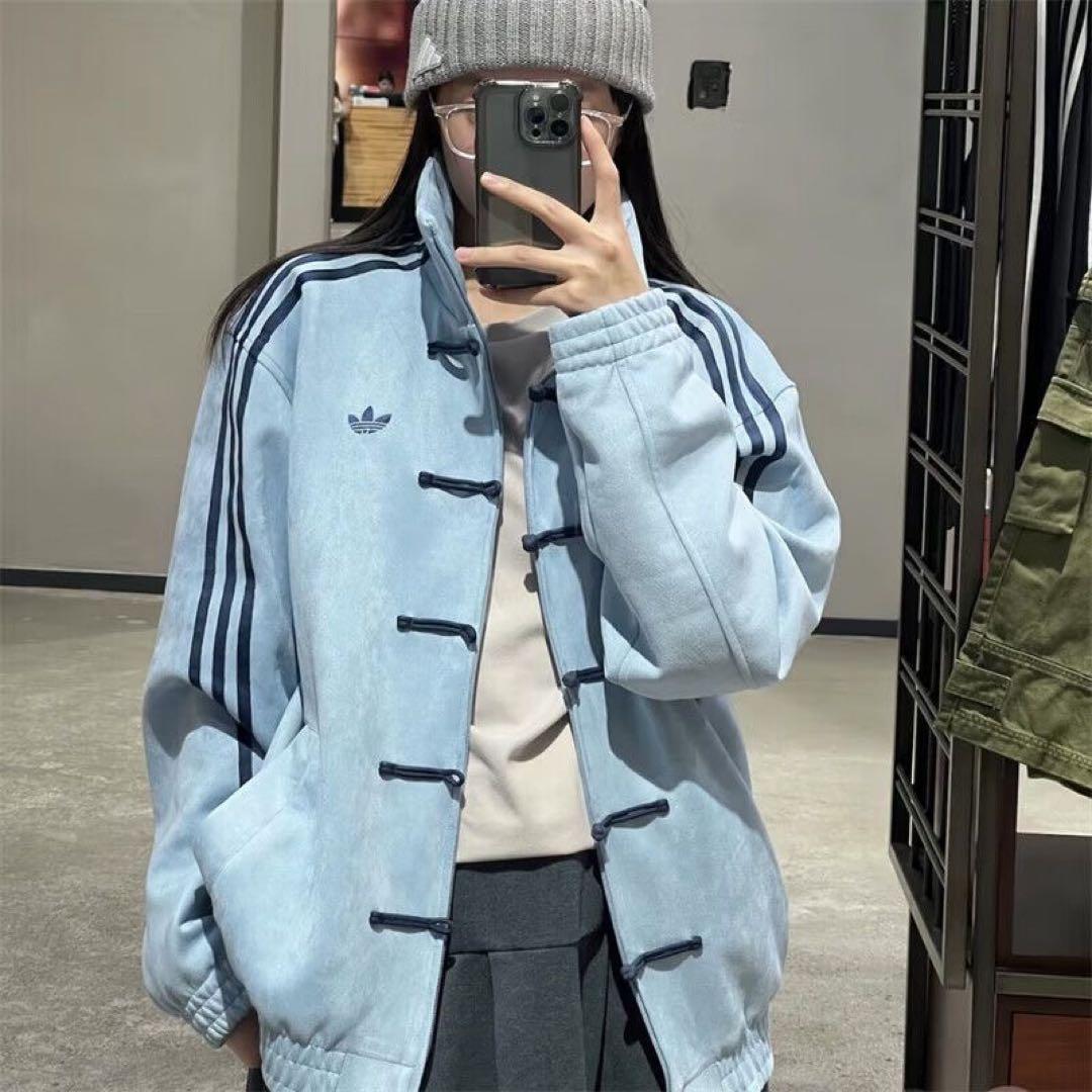 adidasアディダス 中国限定 蛇年トラックジャケット　ライドブルーSサイズ