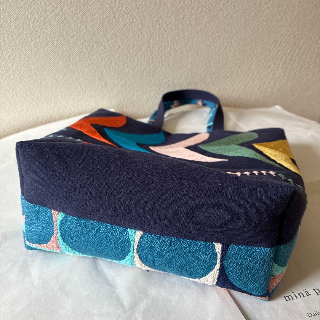 ミナペルホネン 生地使用　bird/palo お散歩トートバッグ