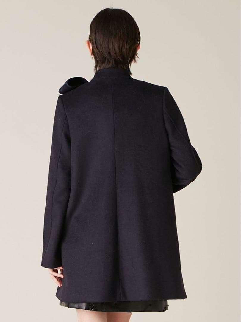 [L.B CANDY STOCK]Aラインビジューリボンコート