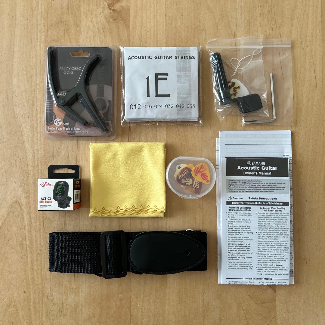 2026.1購入アコースティックギターYAMAHA FG82ブラックセット