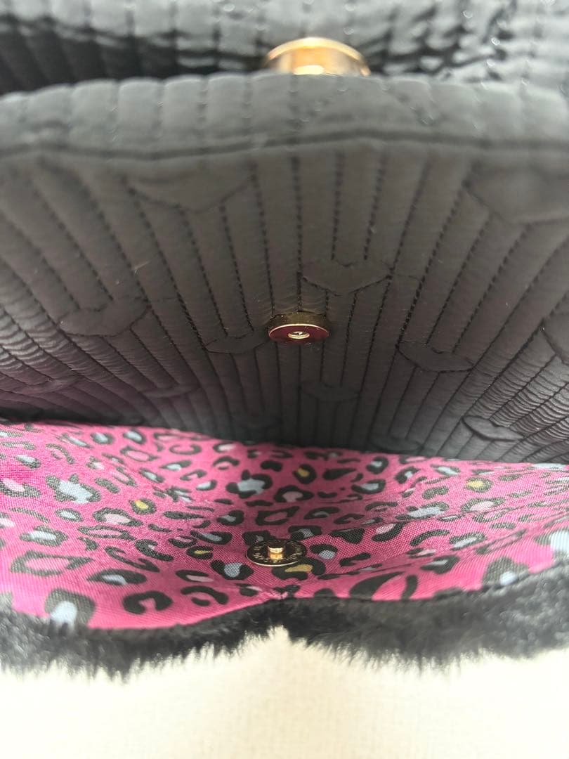 さ*ー様 コヤンイサムチョン　ハンドメイド　ギャザーバッグ　ヒョウ柄うさちゃん