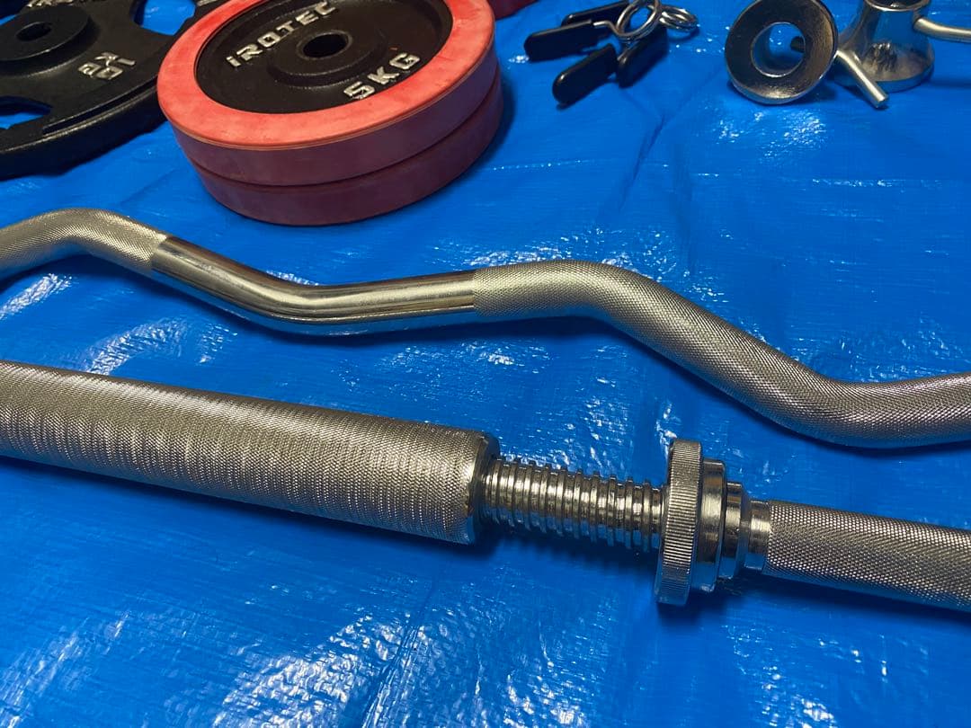 引き取り限定★IROTEC(アイロテック)マルチベンチ/ダンベルセット/バーベル