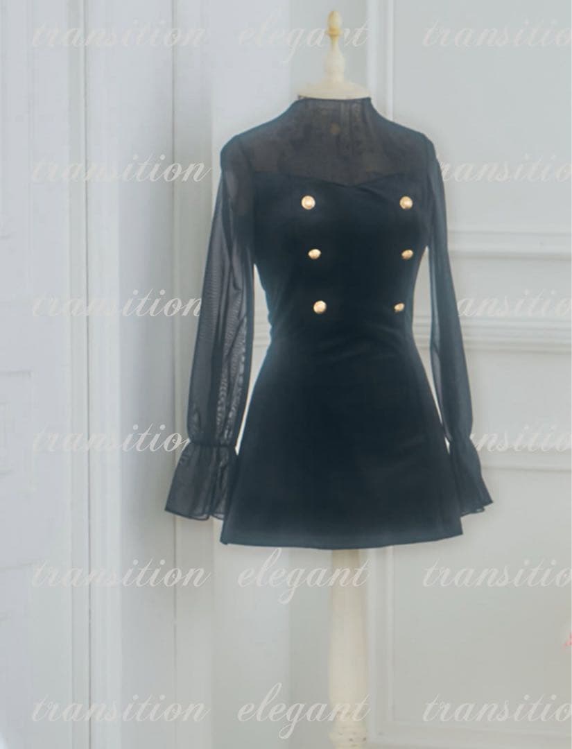 ベリアミミ　エレガントベロアミニワンピース belearmimi 黒