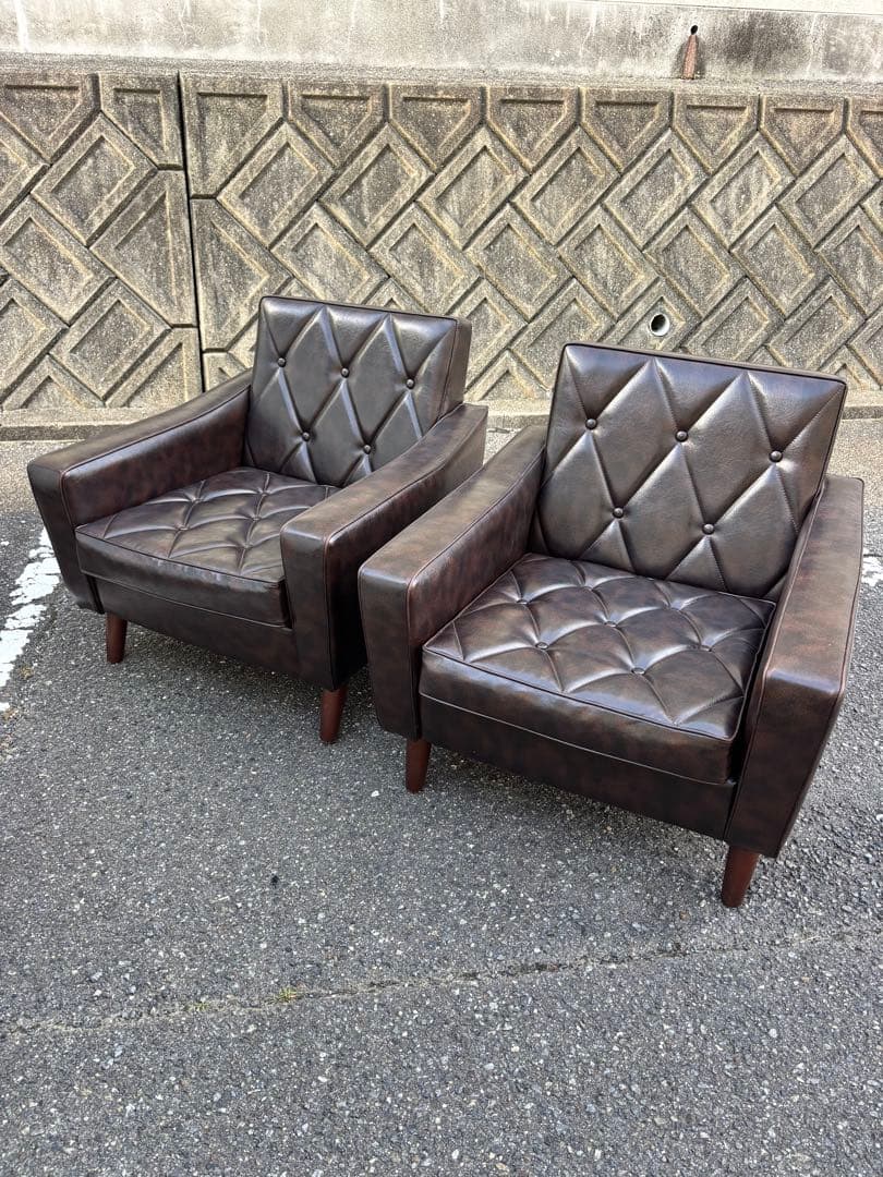 【カリモク】 ロビーチェア　 1人掛け　ソファ 　アームチェア 　ダークブラウン