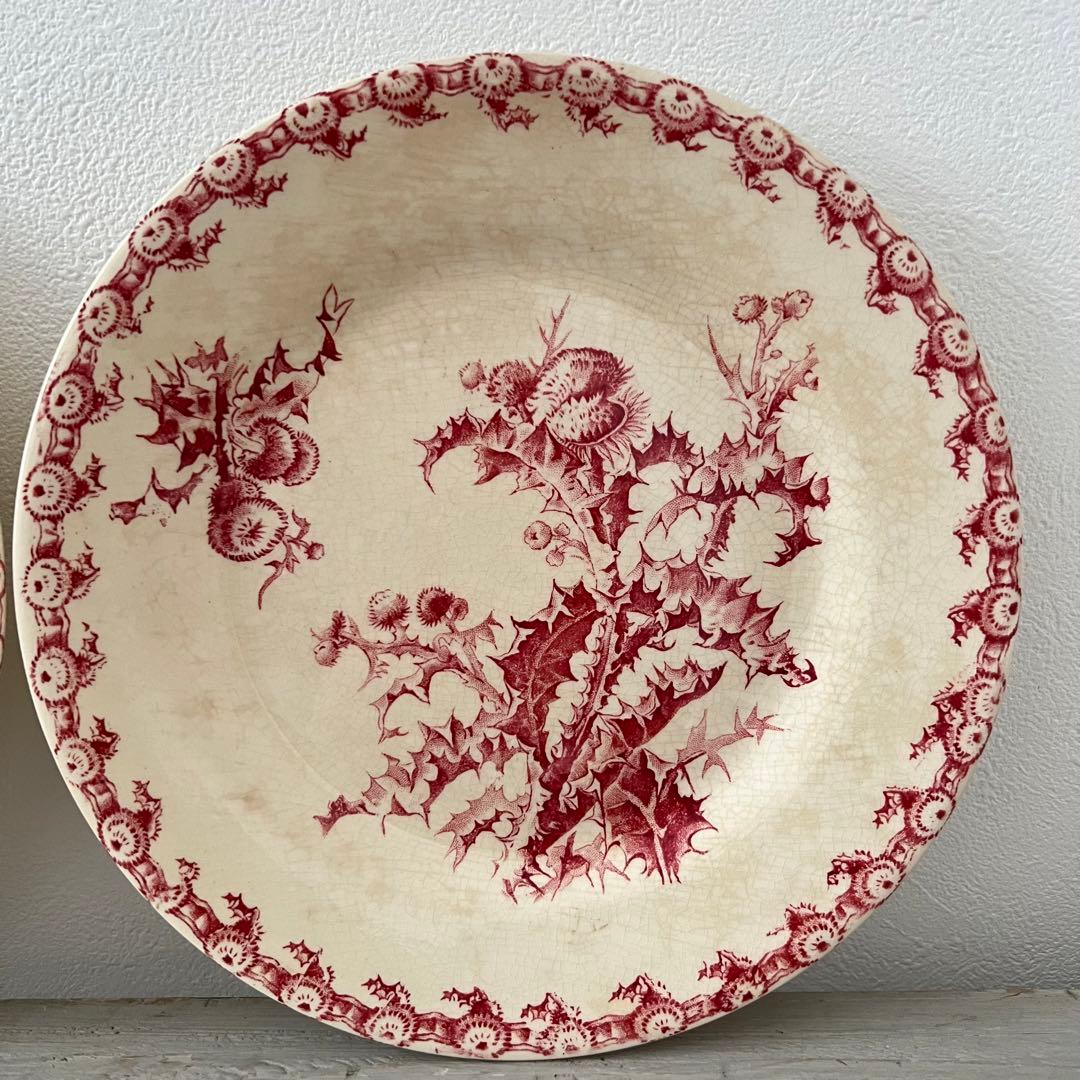 再値下げ❗️フランス アンティークプレート ジアン 2枚set 皿