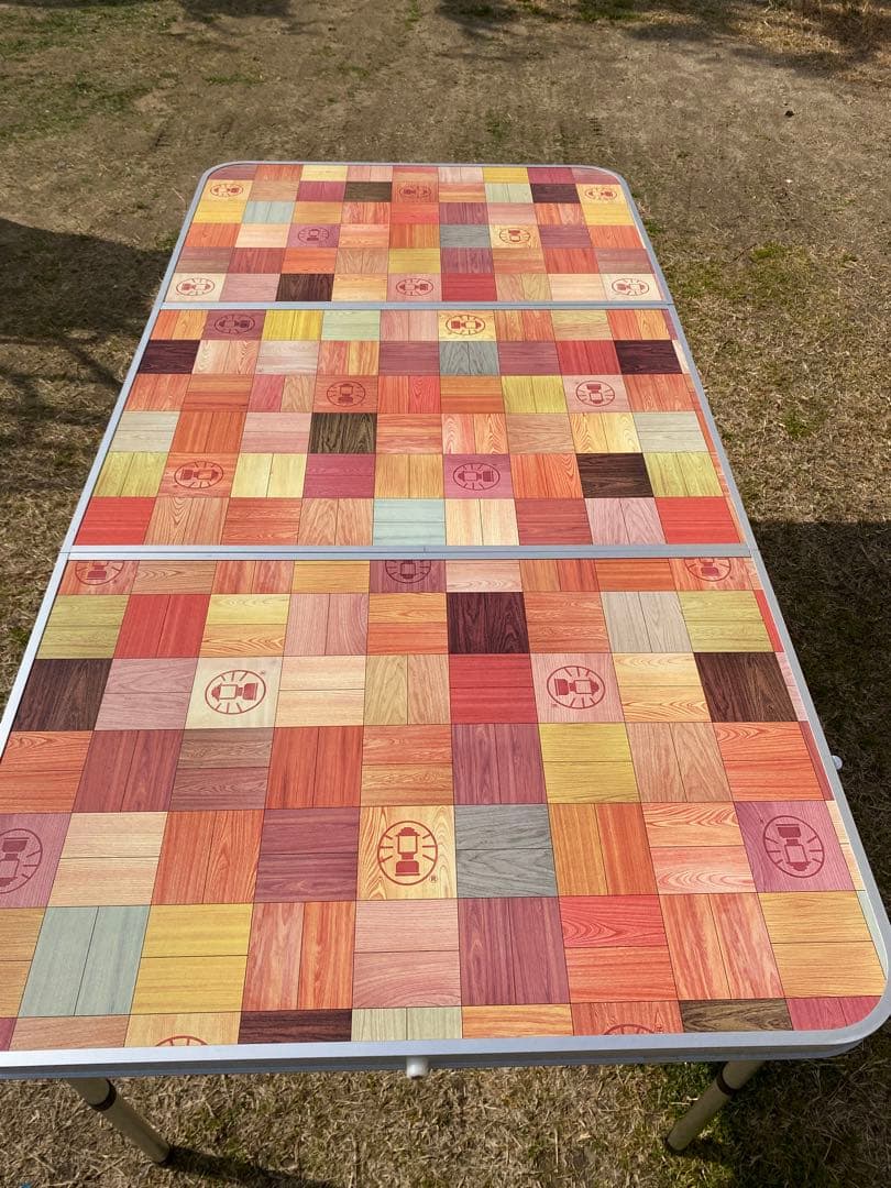 【mamechiyo】コールマン ナチュラルモザイクリビングテーブル