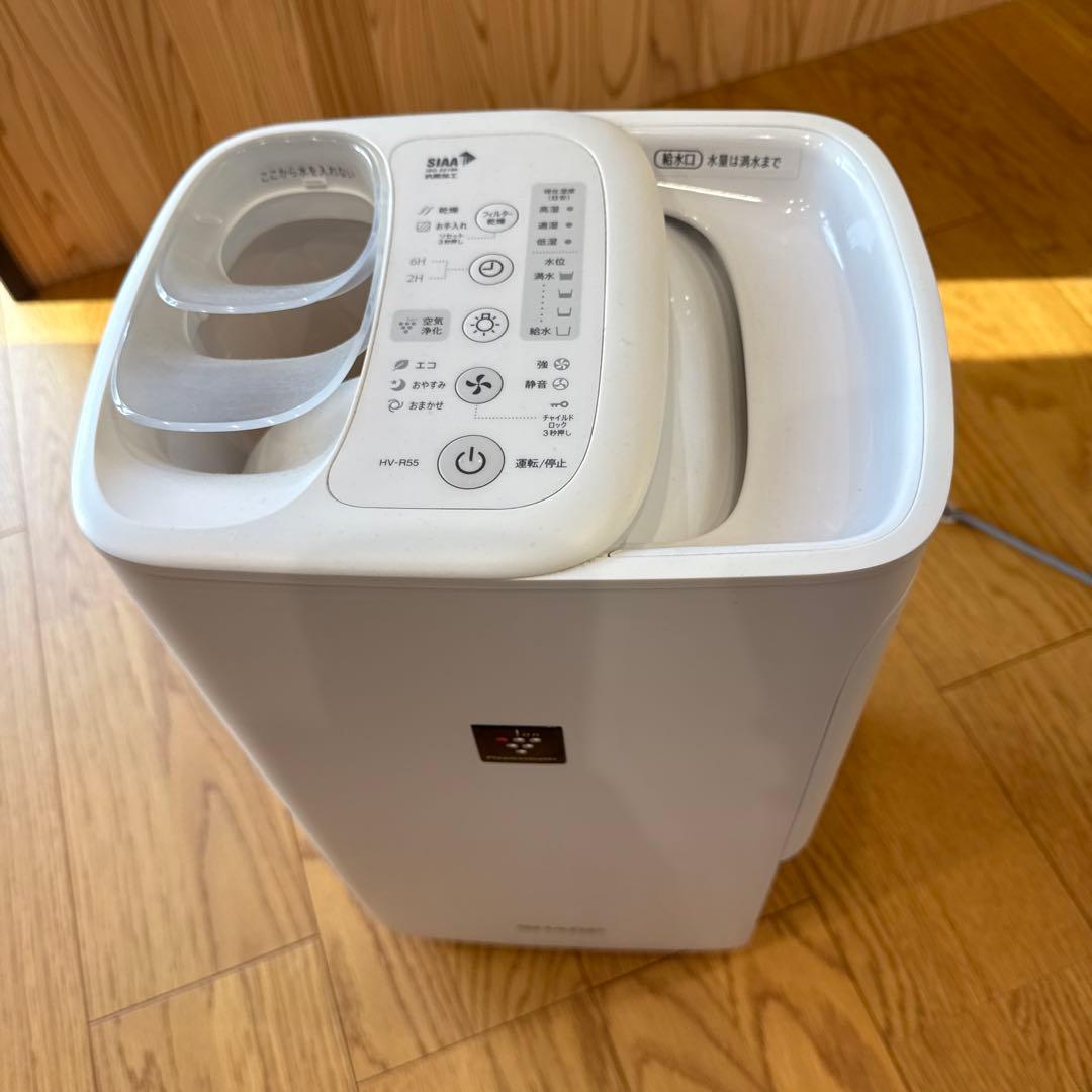 SHARP HV-R55-W 加熱気化式加湿器　2022年製ハイブリッド式加湿器
