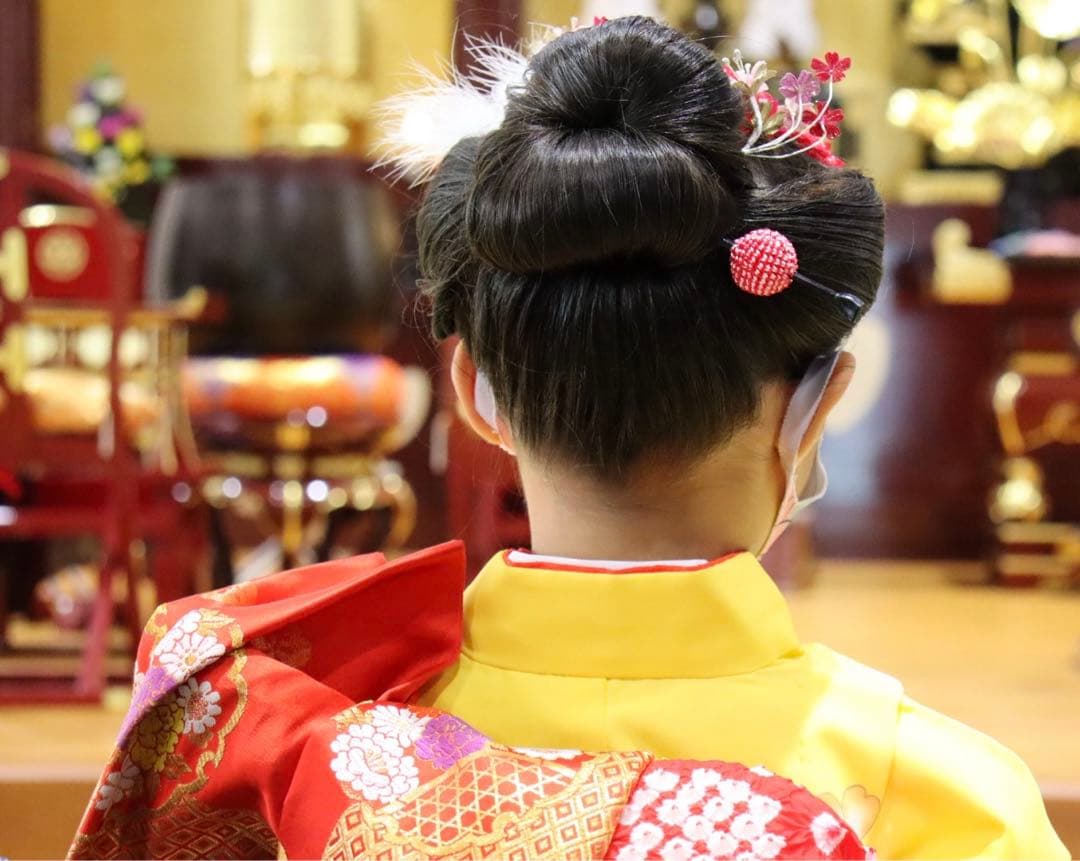 正月・七五三 七歳着物20点セット 黄色　身長約109〜115cm USED美品