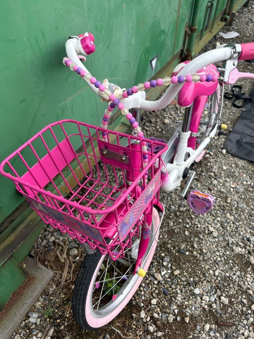 R★アイデス社製　ミニーマウス　ポルカドットS16インチ 子供用自転車 ピンク