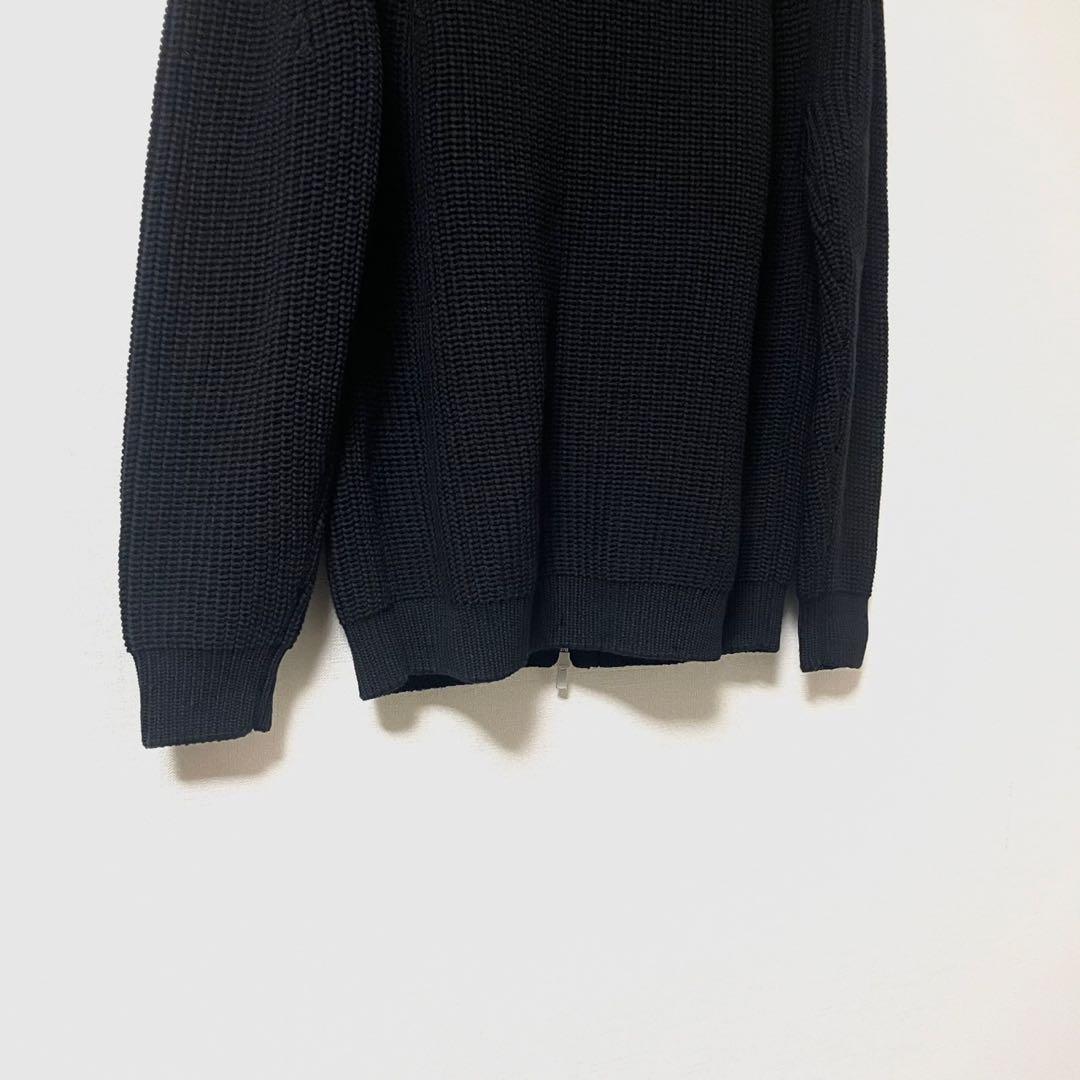 タグ付き未使用 23AW BATONER ドライバーズニット ウール ブラック