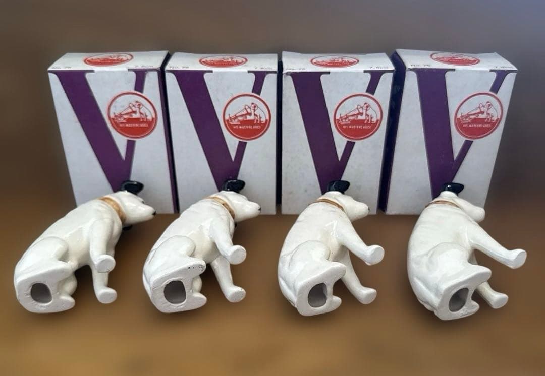 7.5cm手のひらサイズニッパー犬陶器製　4個セット