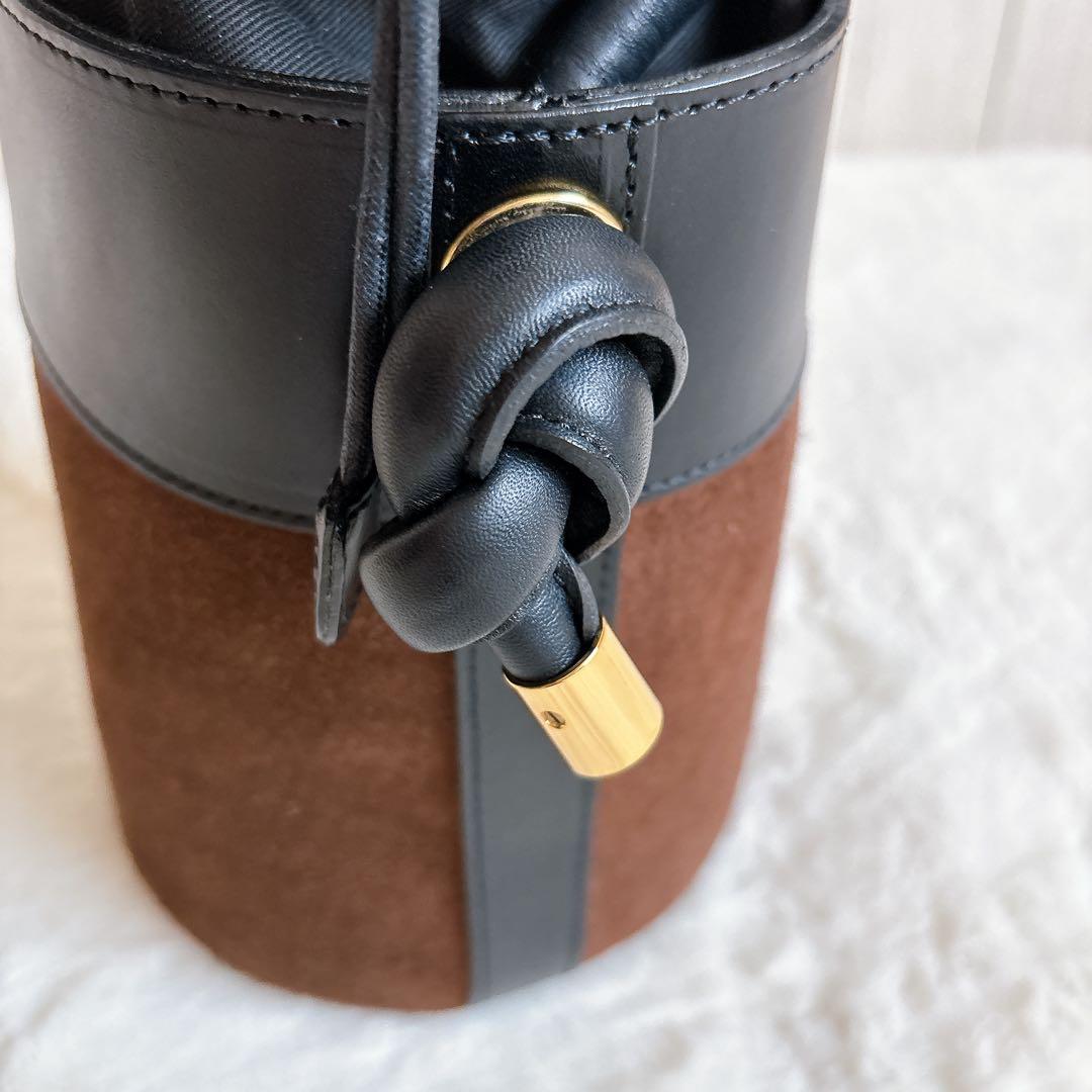 【美品】VIOLAd'ORO ヴィオラドーロ バケツバッグ トート巾着 スエード