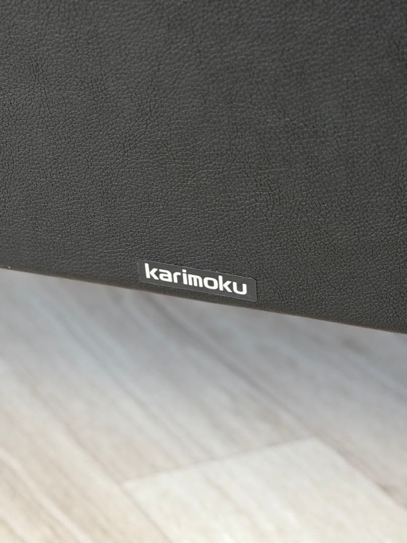 boys カリモク Kチェア ブラック 2P 2人掛け ソフトレザー