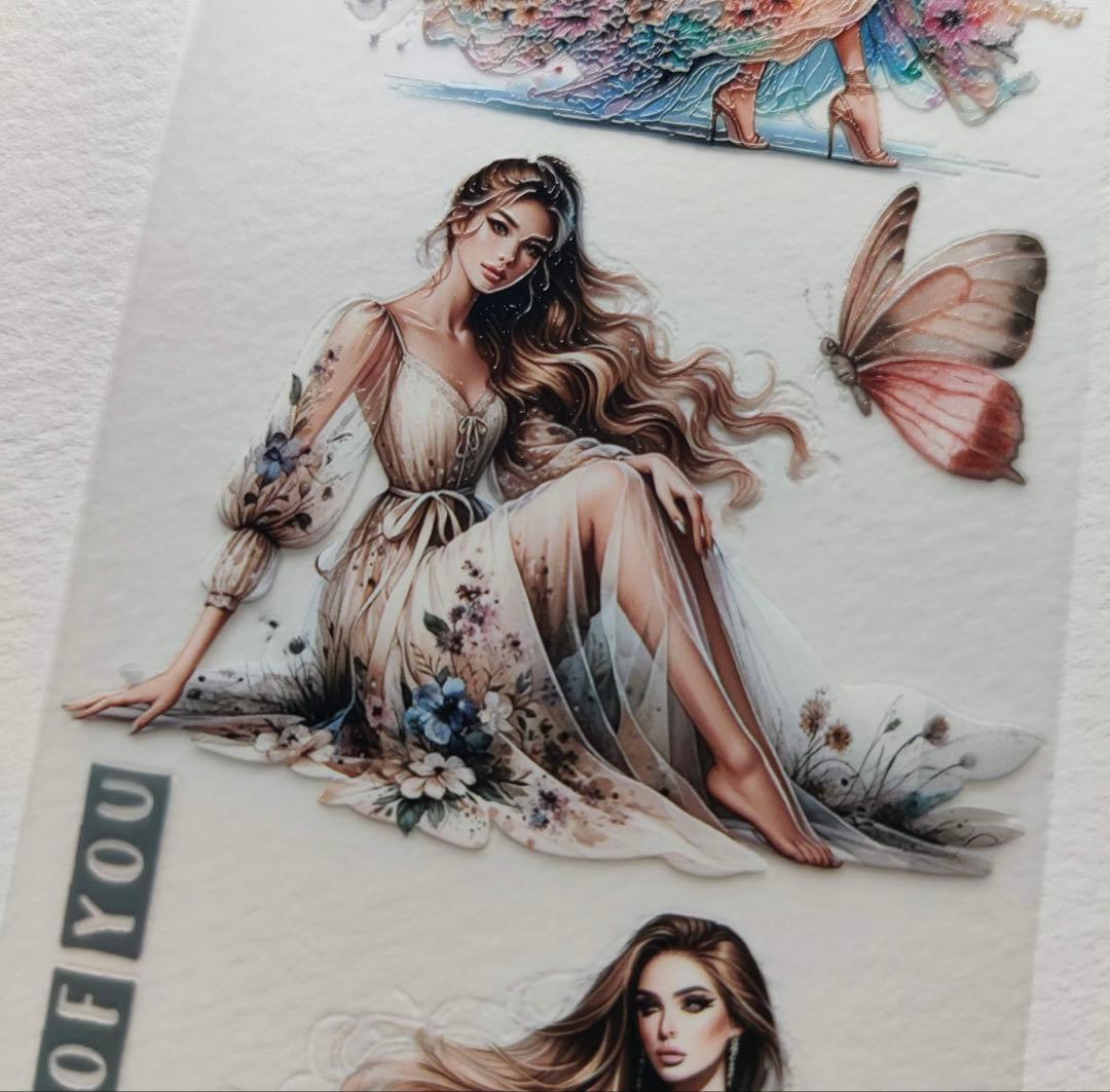 海外マステ切り売り ScrapbookArtSupply 花 フェアリー 妖精