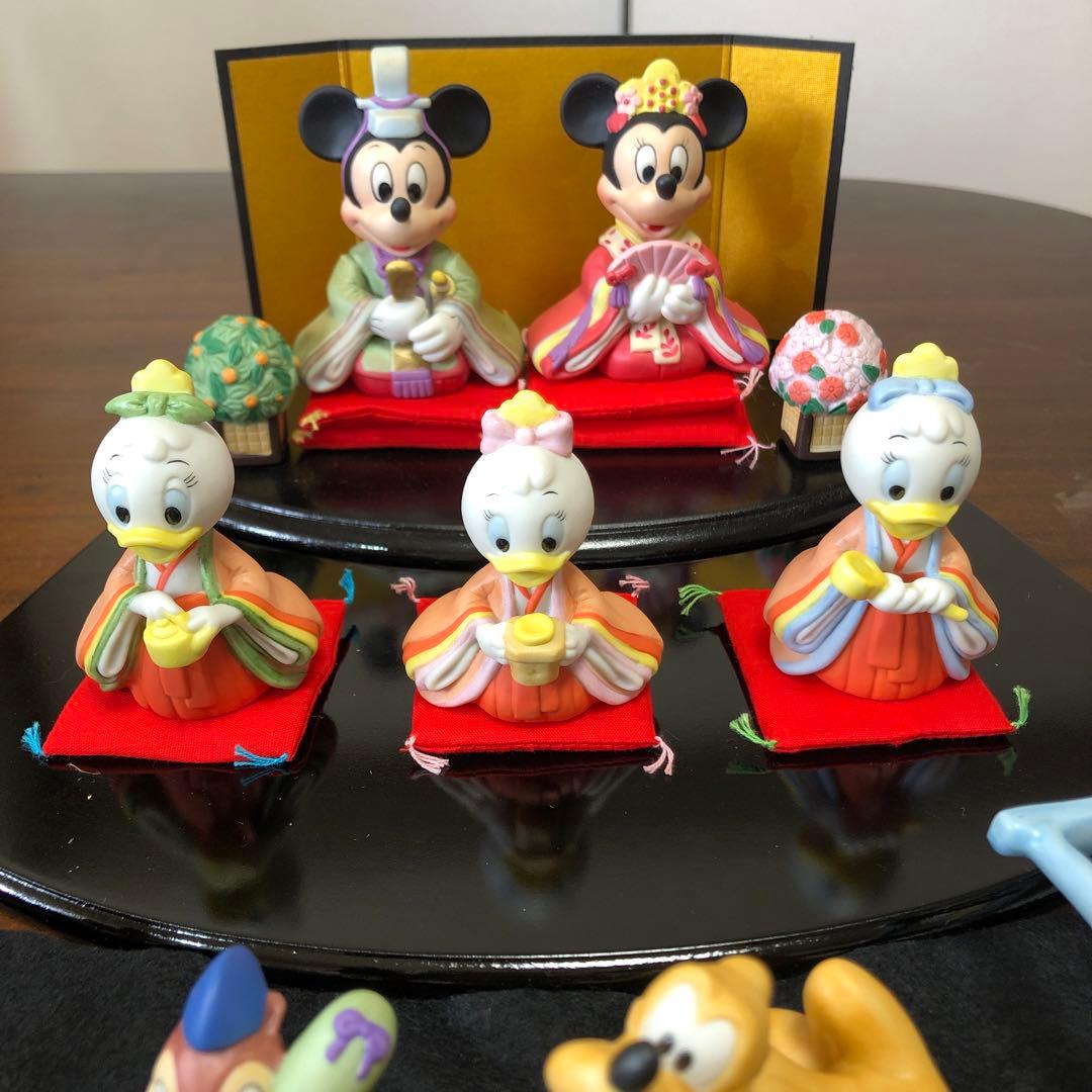 ミッキー&ミニー　3段お雛飾り人形(陶器)