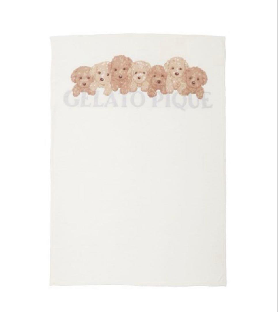 新品未使用 ジェラートピケ 「Sleep」トイプードルジャガードマルチカバー