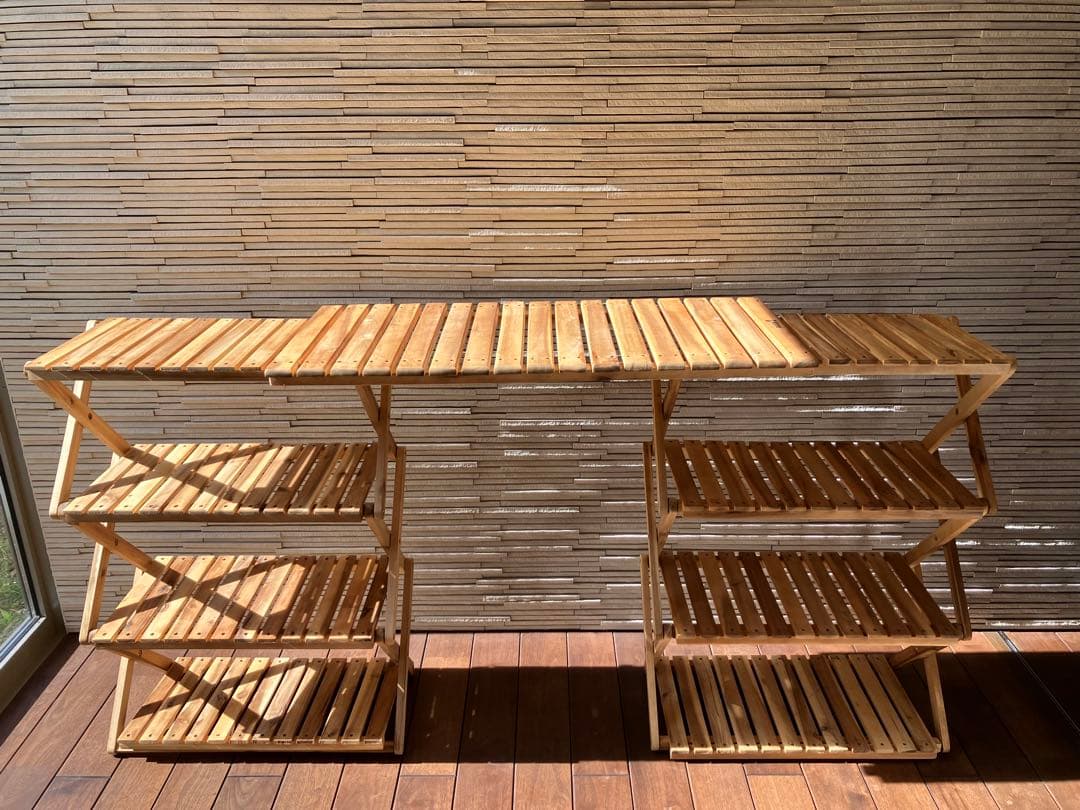 アルパインデザイン ウッドラック4段ワイド テーブル・チェア テーブル