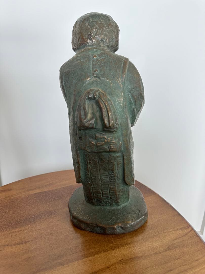 喜ぶ少女　北村西望作　銅像　28cm