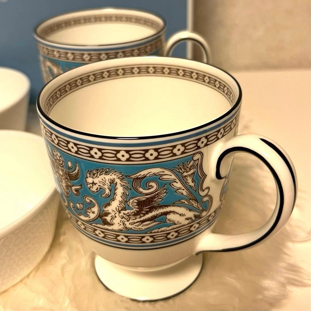 【新品】ウェッジウッド フロレンティーン ターコイズ マグカップ ペアセット