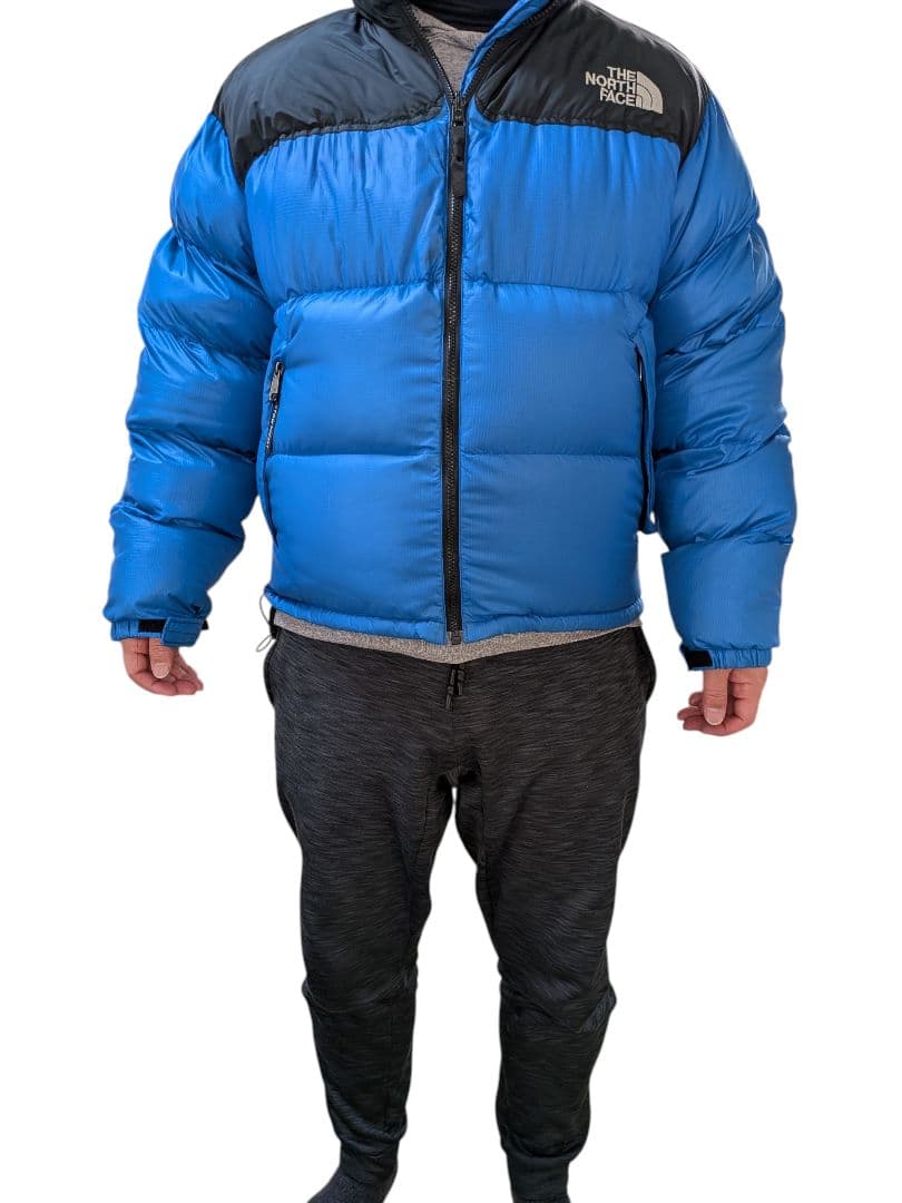 ノースフェイス90sダウンジャケットL 青 ヌプシ