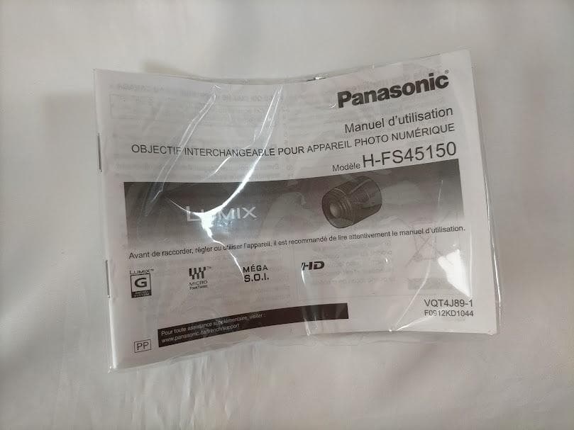 未使用品　パナソニック望遠ズームレンズ ブラック H-FS45150　説明書